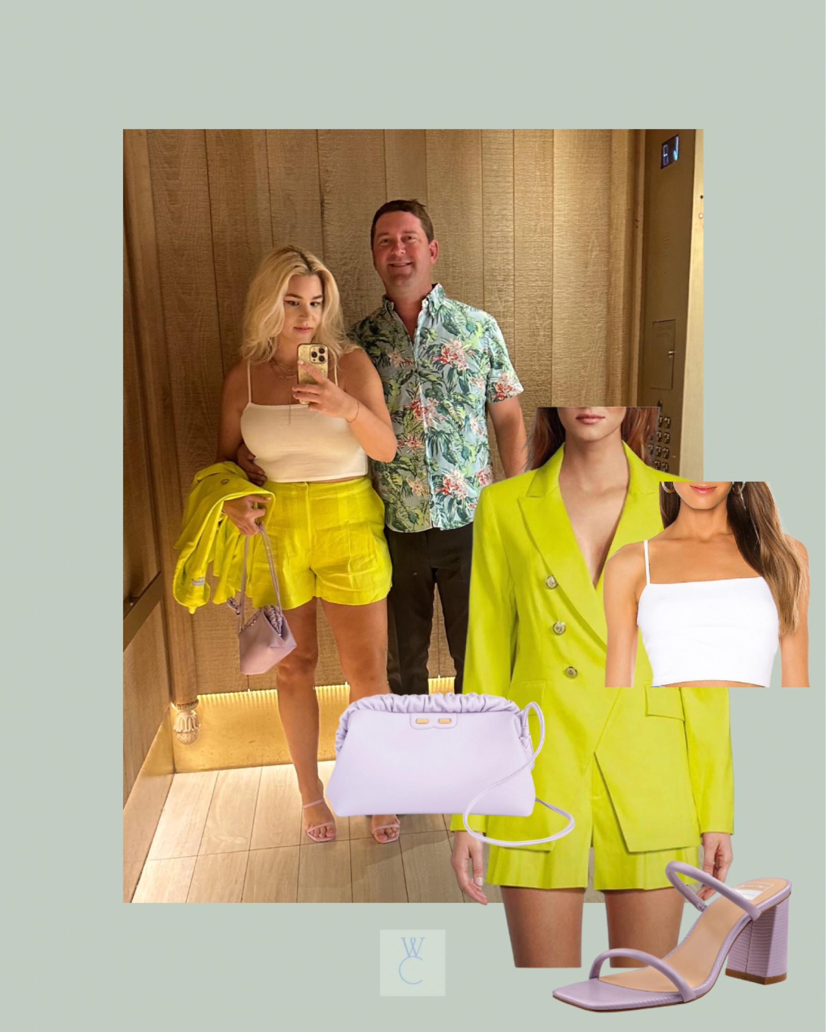 Bahamas trip. Travel fashion. Resort wear. Outfit inspo. Short suit. Neon suit. Summer fashion  