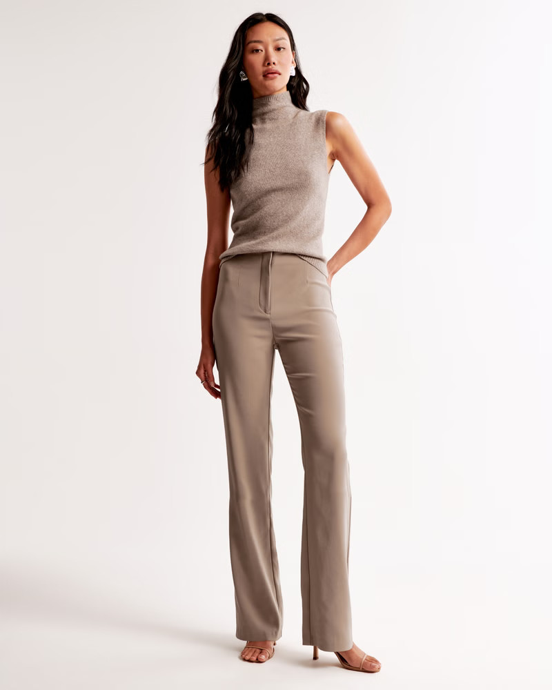 Women's High Rise Slim Boot Trouser | Women's Bottoms | Abercrombie.com | Abercrombie & Fitch (US)