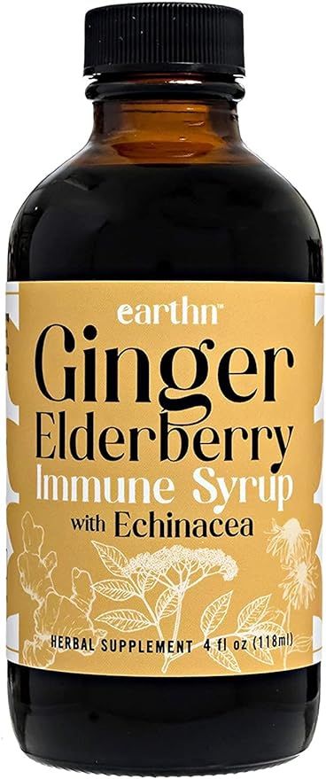 Ginger Elderberry Immune Defense Syrup with Echinacea, Vitamin C, Honey - Organic Super Premium L... | Amazon (US)