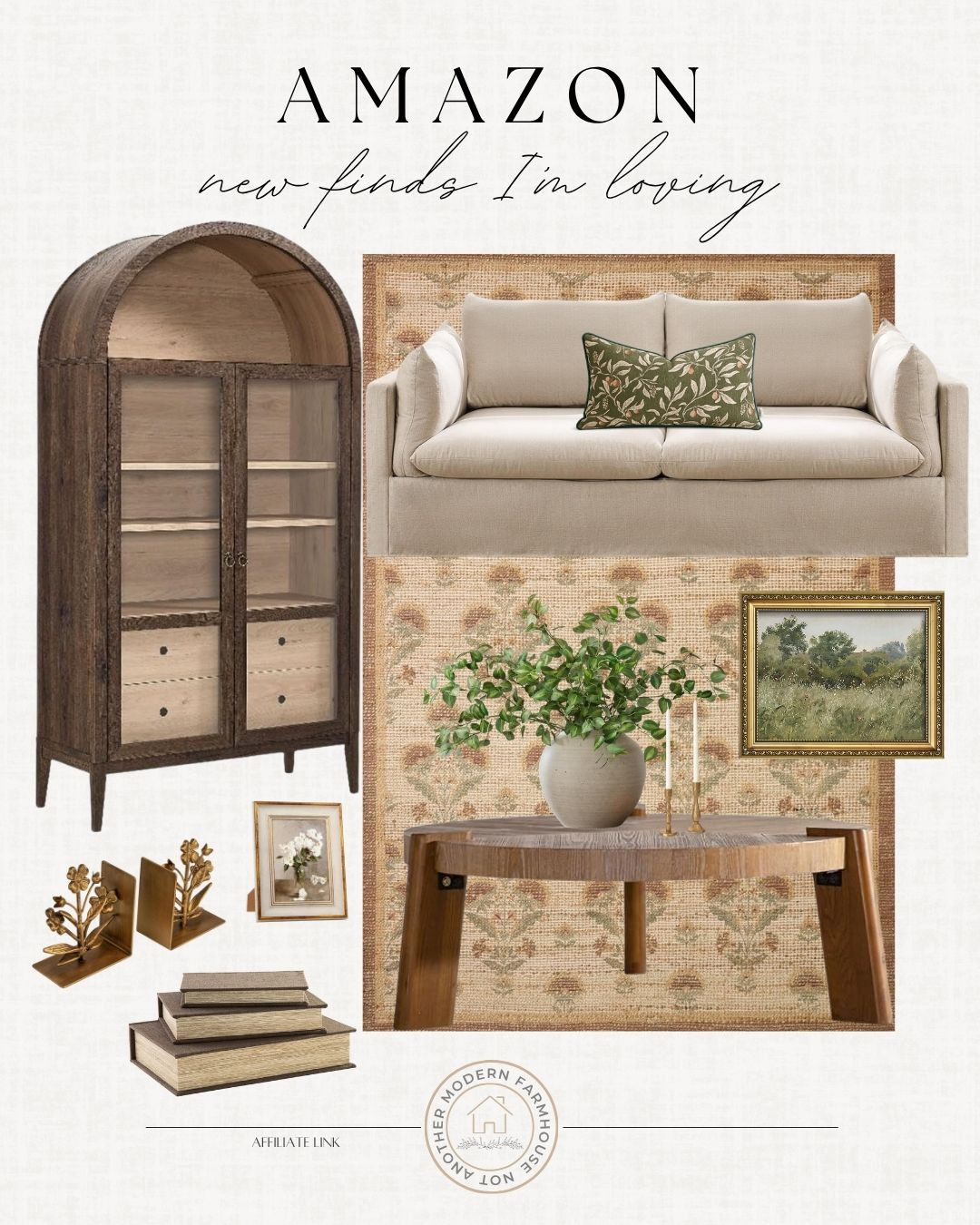 Amazon home finds I’m loving lately. 🤍 Warm woods, timeless textures and classic pieces that instantly make a space feel elevated. ✨

Amazon home decor finds, neutral home decor, warm wood furniture, timeless home style, classic home aesthetic, traditional home decor, vintage inspired decor, cozy living room ideas, neutral rug decor, coffee table styling, bookshelf styling, modern farmhouse style, earthy home tones, elevated home finds, everyday home decor. 

 #LTKHome