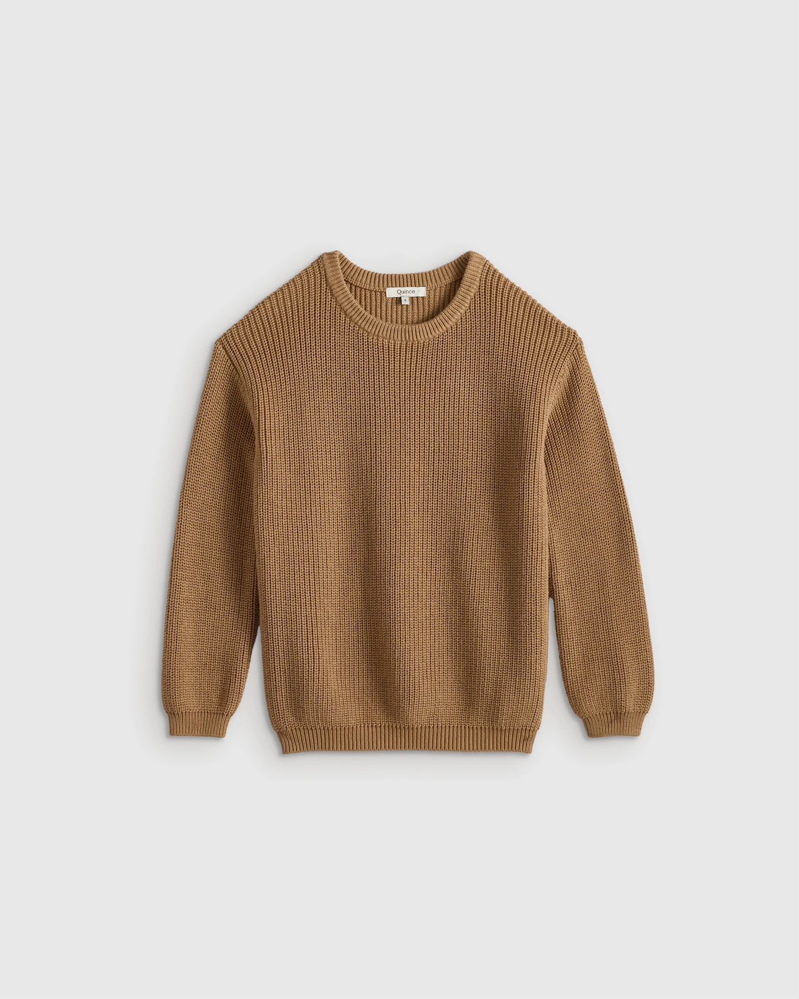 100% Organic Cotton Fisherman Tunic Sweater  in Camel | Quince