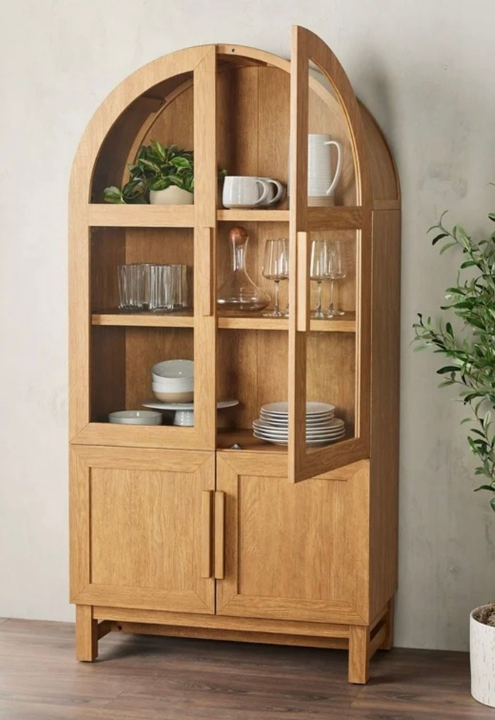 Beautiful arched cabinet- also in black. Only $348! #hutch #diningcabinet #furniture 

#LTKHome