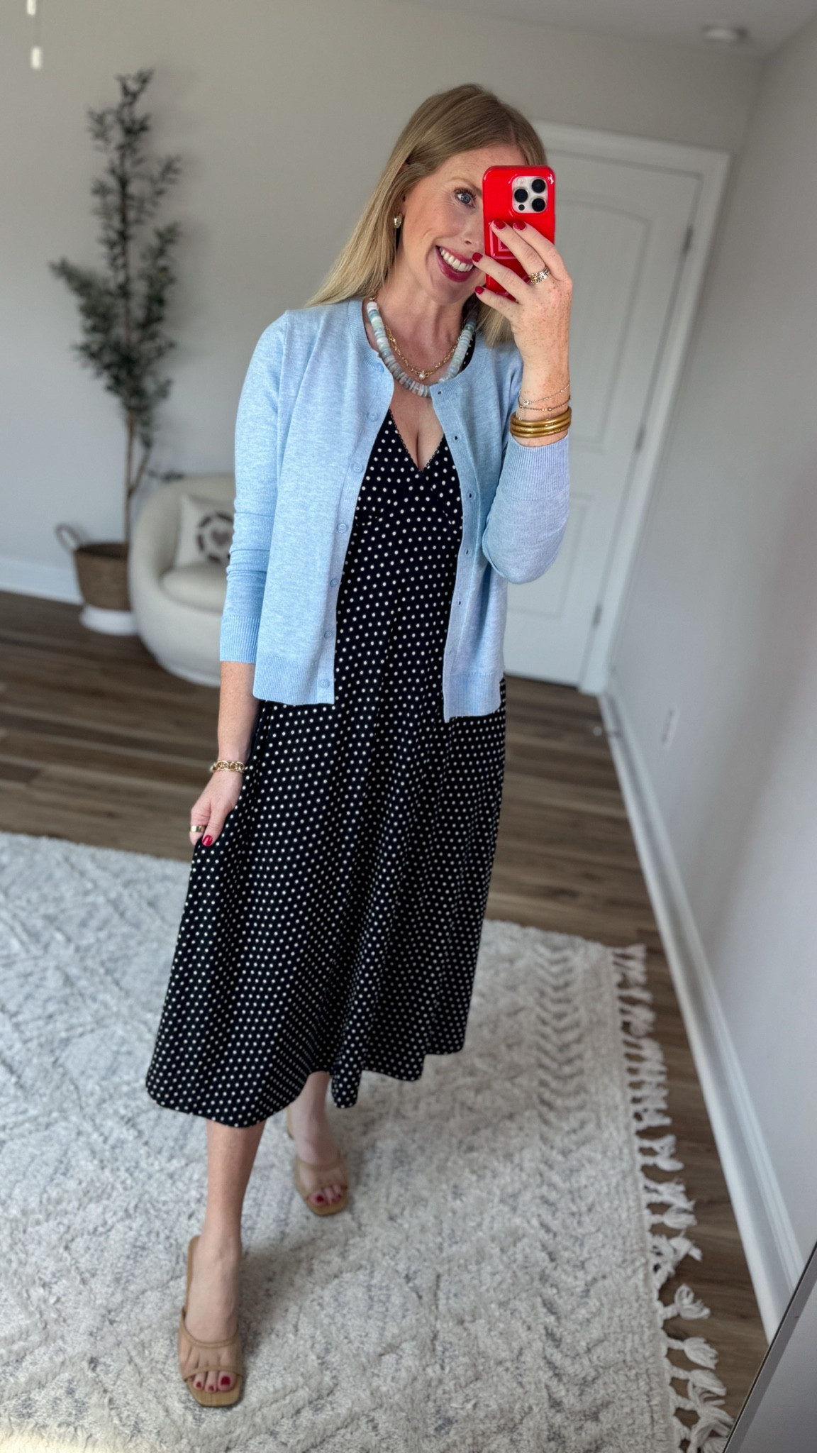 Daily try on, Walmart outfit, Walmart fashion, Walmart try on, time and tru, polka dot midi dress

#LTKmomlife #LTKootd