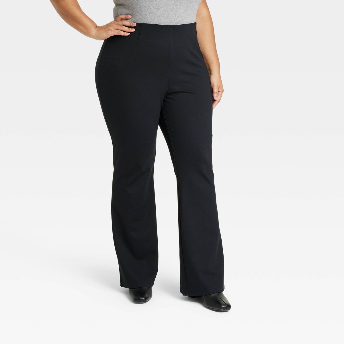 Women's High-Waisted Ponte Flare Pants - Ava & Viv™ Black | Target