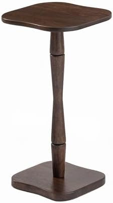 MH London Destiny 22" Solid Wood Pedestal Side Table, Espresso | Amazon (US)