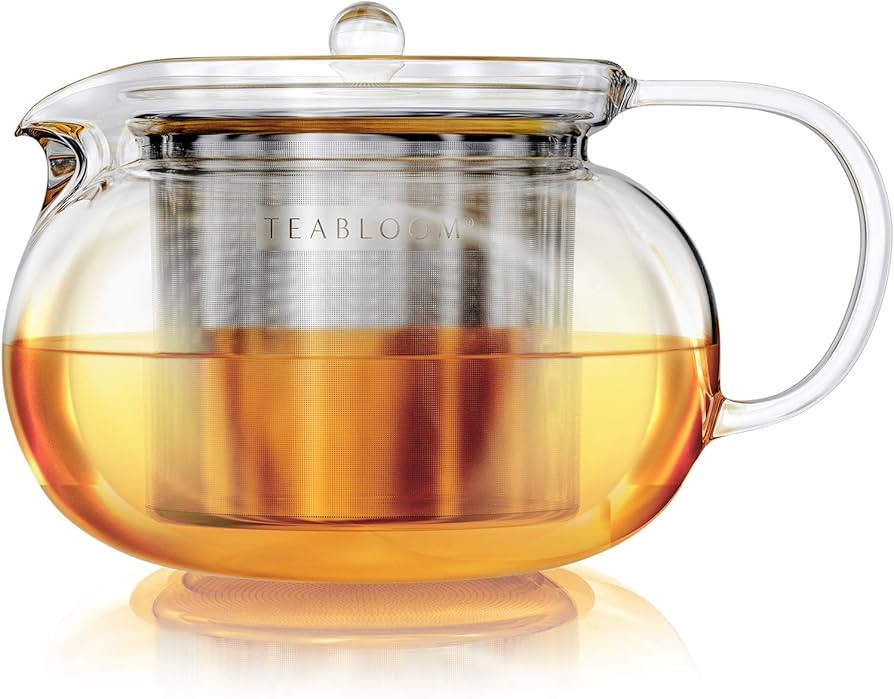 Teabloom Kyoto 2-in-1 Tea Kettle / Tea Maker – Heatproof Glass Teapot with Removable Loose Tea ... | Amazon (US)