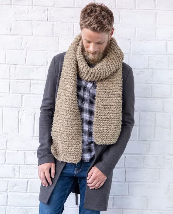 Scarf mens scarf wool scarf alpaca scarf for men scarf knit | Etsy | Etsy (US)