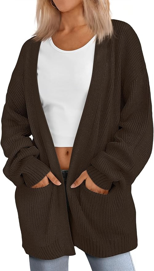 LILLUSORY Oversized Cardigans Soft Knit Cardigan Sweater | Amazon (US)