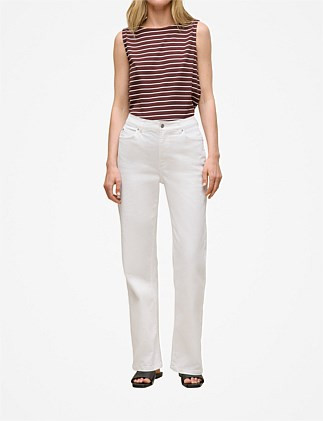 Trenery Australian Cotton Blend Wide Leg Jean | David Jones | David Jones (Australia & New Zealand)