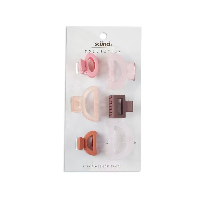 scunci Collection Multi Claw Hair Clips - 6ct | Target