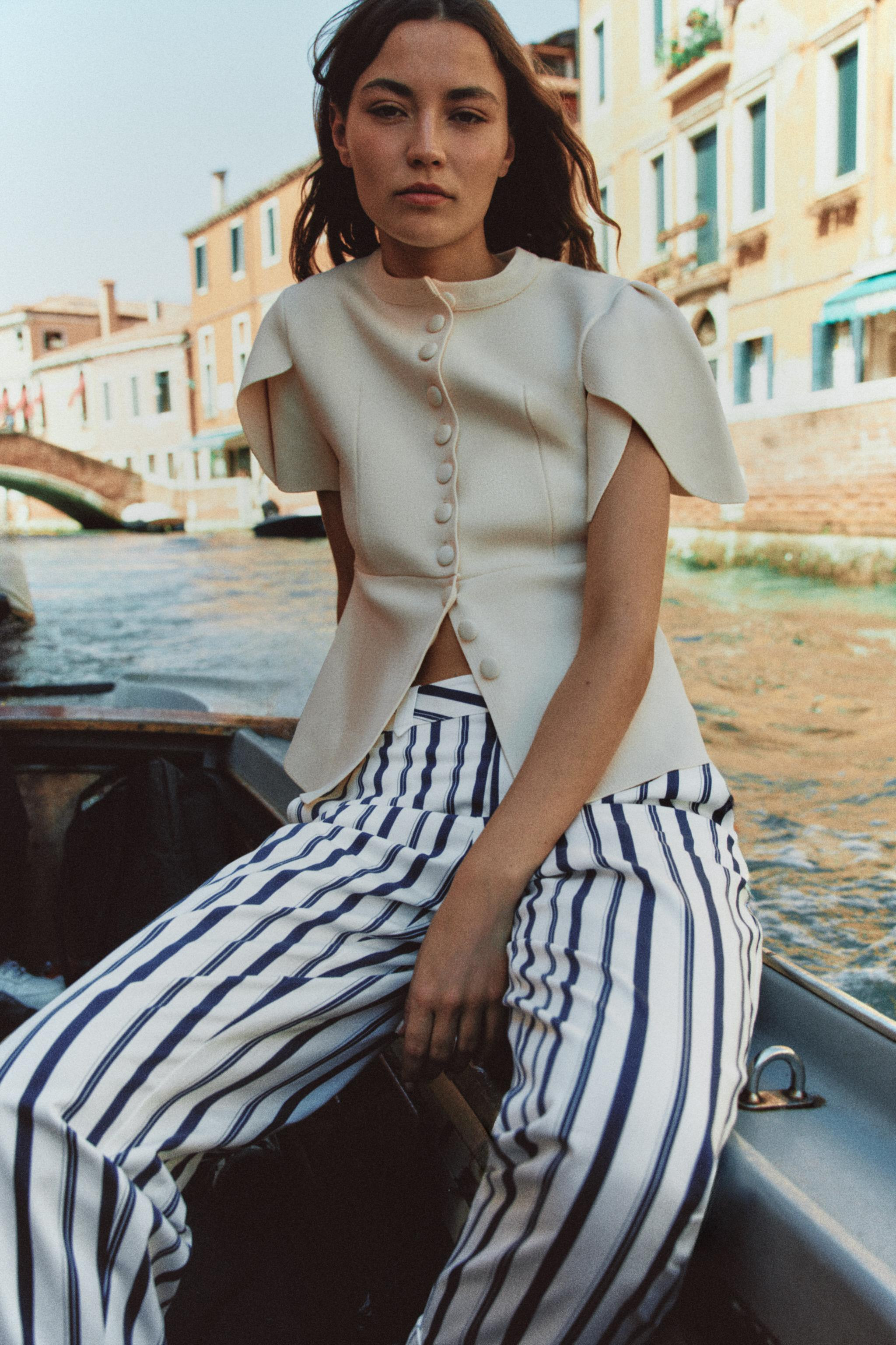 STRIPED CHINO PANTS | Zara US