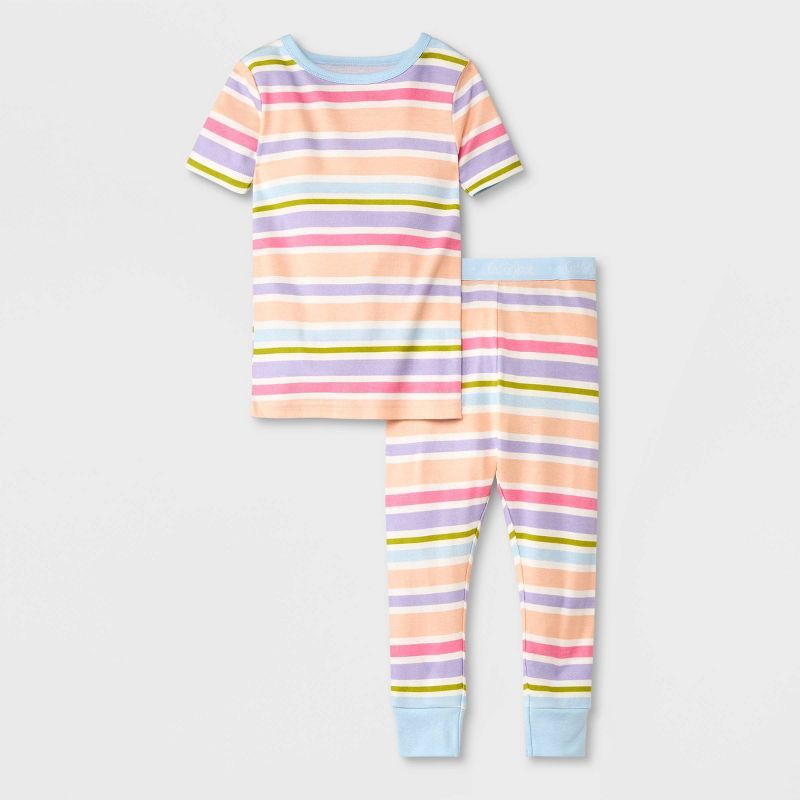 Toddler 2pc Easter & Striped Tight Fit Pajama Set - Cat & Jack™ | Target