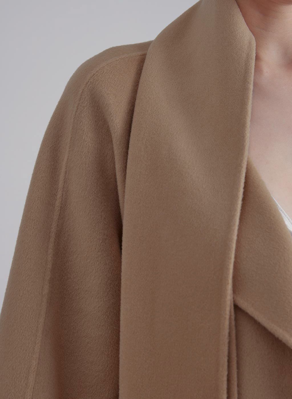 Pure Camel Hair Ultimate Long Scarf Coat | Silk Maison