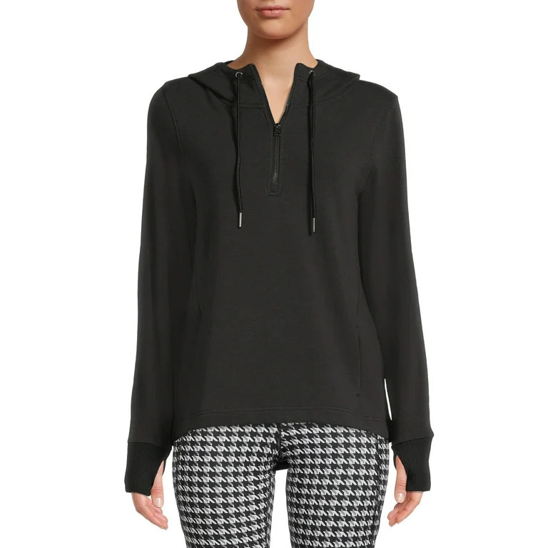 Avia Women's Mink Back Quarter Zip Hoodie With Thumbholes | Walmart (US)