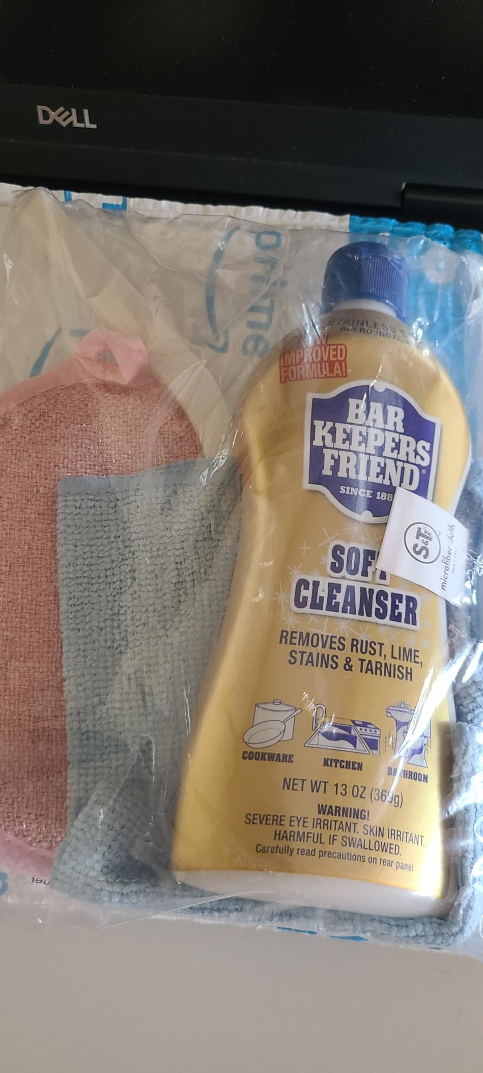 Bundle Bar Keepers Friend Soft Cleanser Liquid Cleaning Kit - 13oz Stainless Steel Cleaner for Po... | Amazon (US)