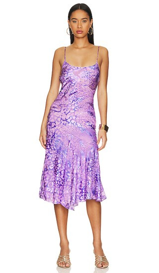Sheila Midi Dress in Lilac Leo | Revolve Clothing (Global)