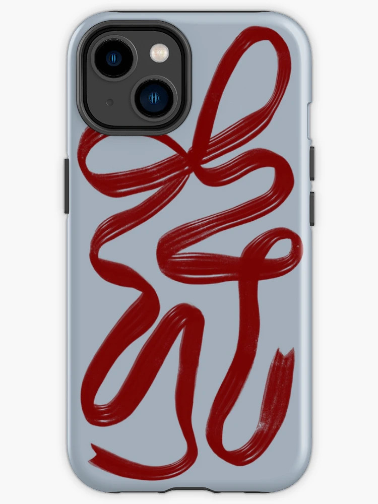 Coquette Bow Case Christmas Blues Ribbon Lace iPhone Case | Redbubble (US)