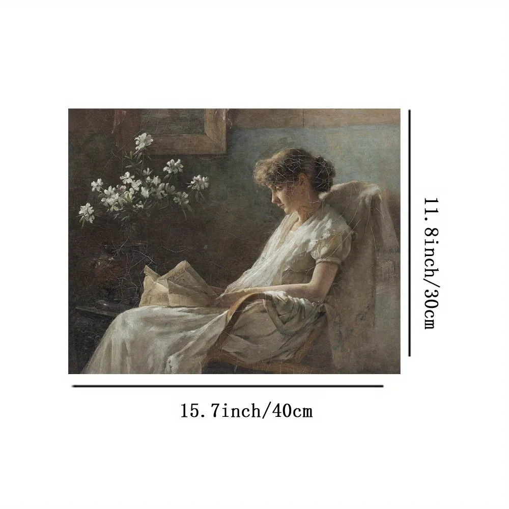 1pc Antique Portrait, Woman Reading, Vintage Print Girls Bedroom Wall Decor, Printable Art Vintag... | Temu Affiliate Program