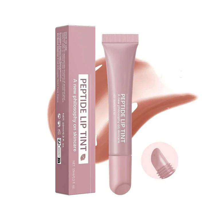 Peptide Lip Tint - Peptide Infused Lip Oil, Sheer Hydrating Tinted Lip Gloss, Shiny Jelly Lip Plu... | Walmart (US)