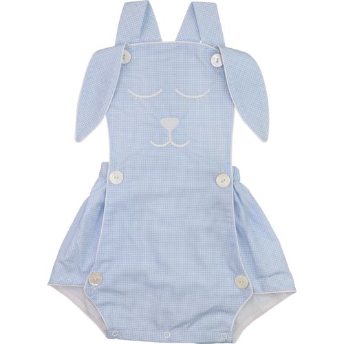 Blue Gingham Bunny Face Bubble | Cecil and Lou