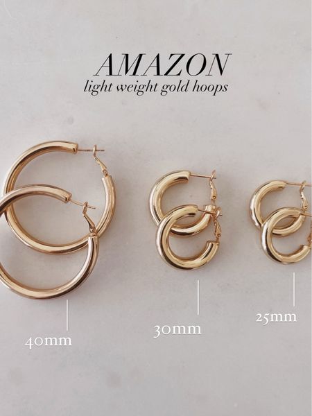 Amazon find, light weight gold colored hoops #StylinbyAylin 

#LTKstyletip #LTKfindsunder50 #LTKSeasonal