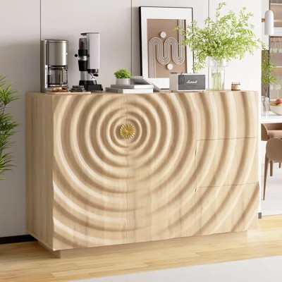47.2" Wide Sideboard Buffet Cabinet With 2 Doors And 3 Drawers, Adjustable Shelves | Wayfair North America