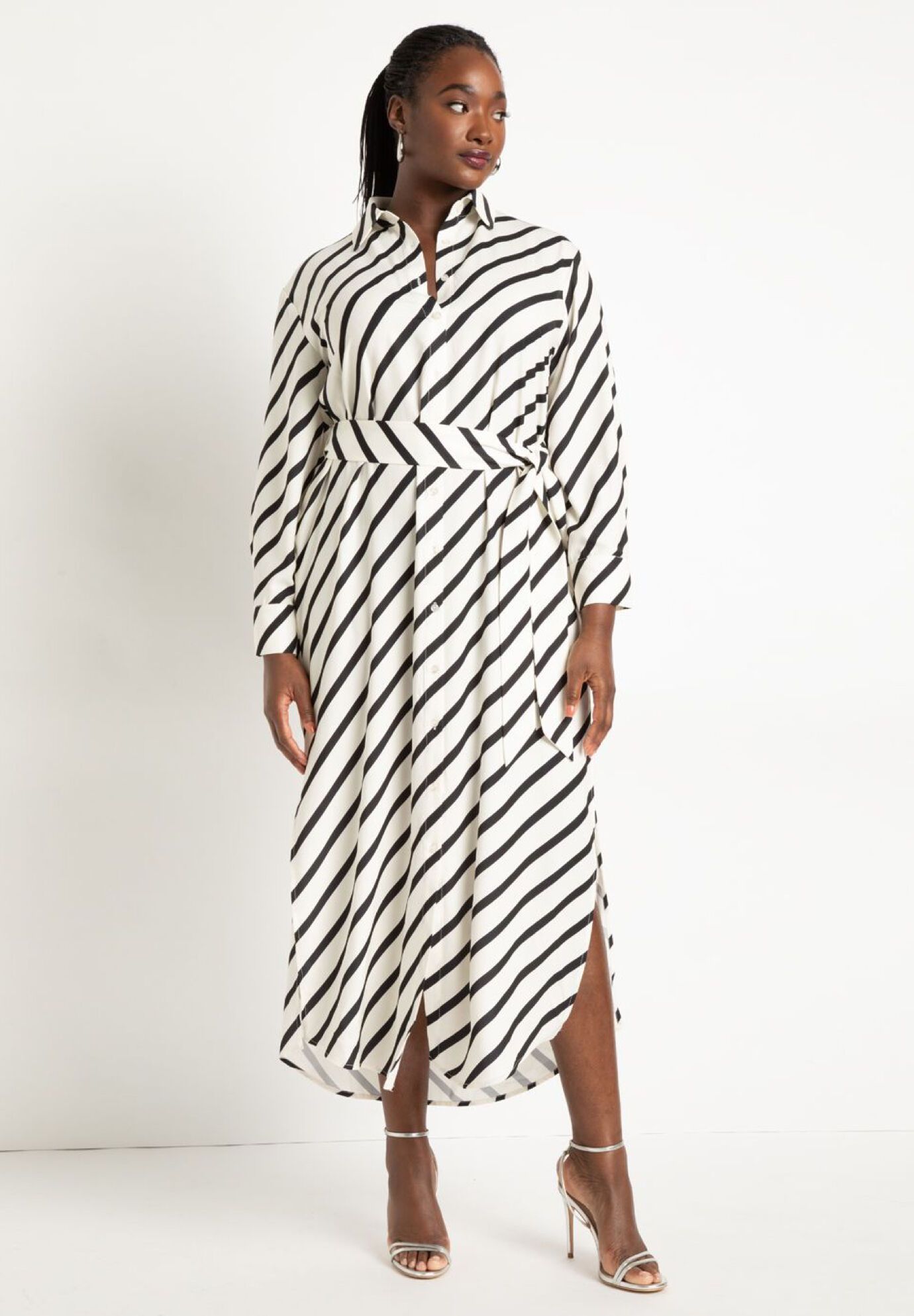 Maxi Printed Shirtdress | Eloquii