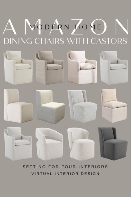 Amazon dining chairs with caster wheels!

Amazon home, Amazon finds, founditonamazon, beige, white, gray, dining room, breakfast nook, armchairs, upholstered dining chairs, organic modern, transitional, farmhouse, earthy

#LTKstyletip #LTKMostLoved #LTKhome