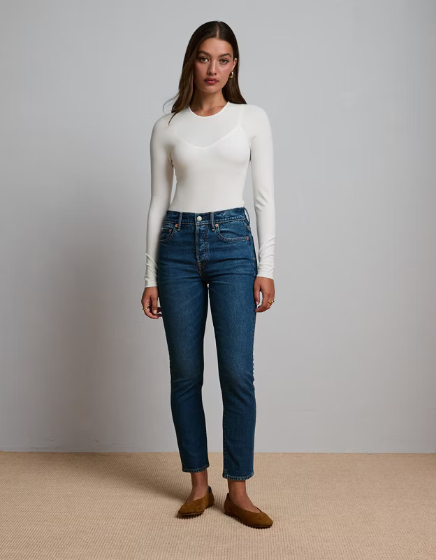 AE77 Premium Straight Crop Jean | American Eagle Outfitters (US & CA)
