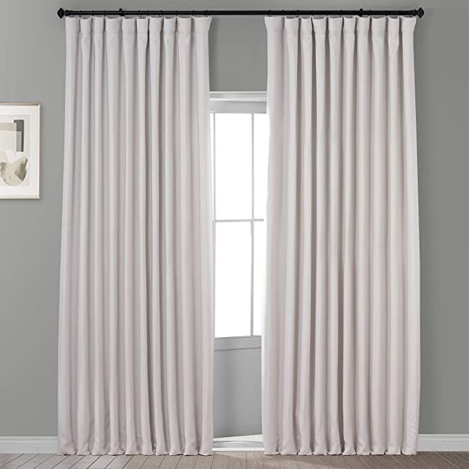 HPD Half Price Drapes BOCH-LN-DW-P Extra Wide Faux Linen Room Darkening Curtain (1 Panel) 100 X 8... | Amazon (US)