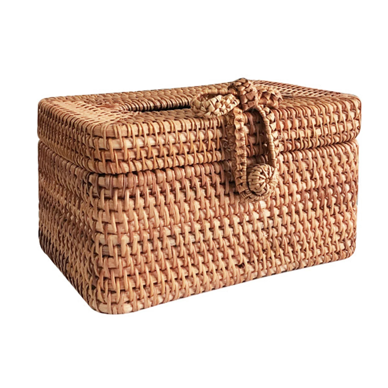 LMZM Tissue Box Eco-friendly Large Capacity Rattan Rectangular Facial Tissue Holder for Home | Walmart (US)