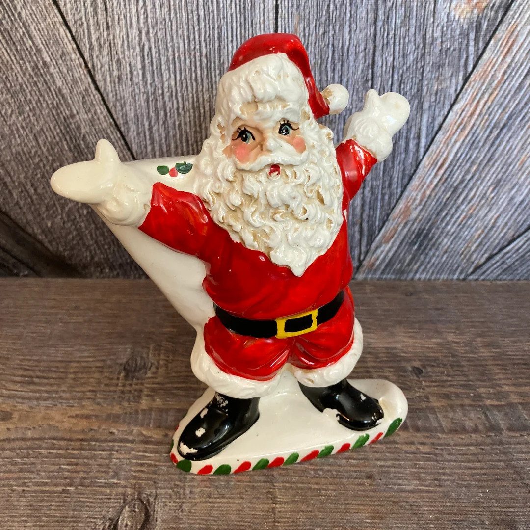 Vintage Santa Bank Ceramic Santa Claus Bank 1950's Made in Japan Vintage Christmas Decoration Hol... | Etsy (US)