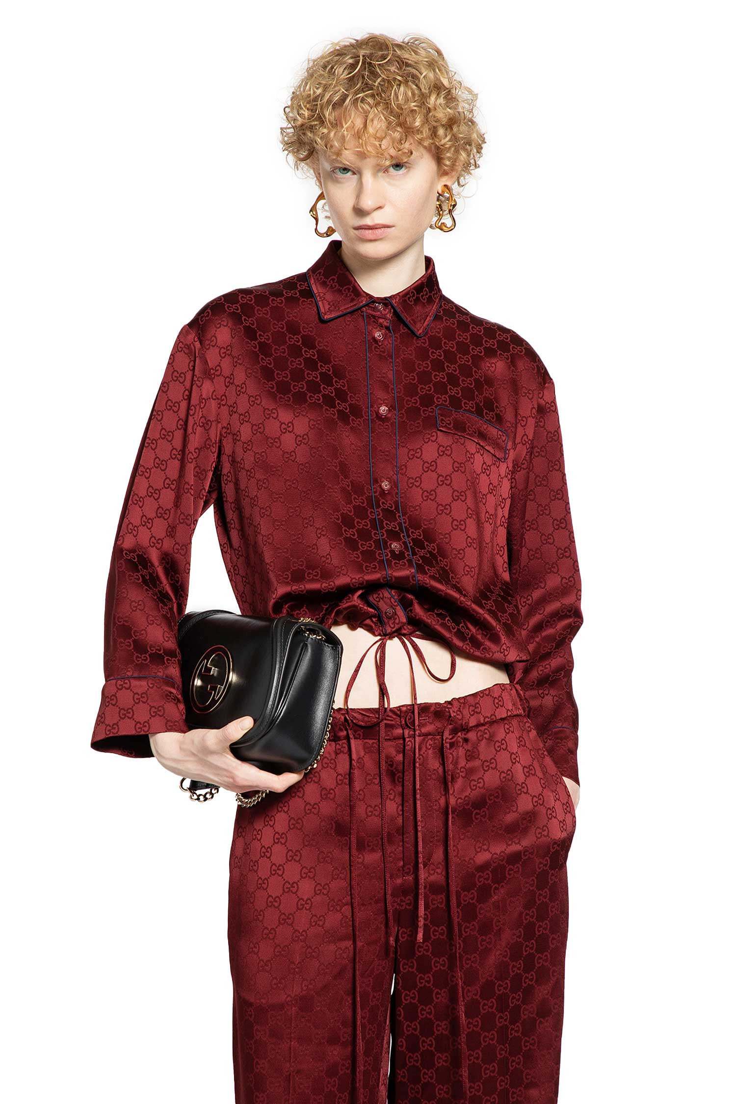 GG Monogram Shirt in Velvet | Antonioli