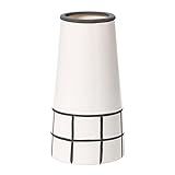 7" H Ceramic Modern Painted Grid Tapered Flower Table Vase, Black and White | Amazon (US)
