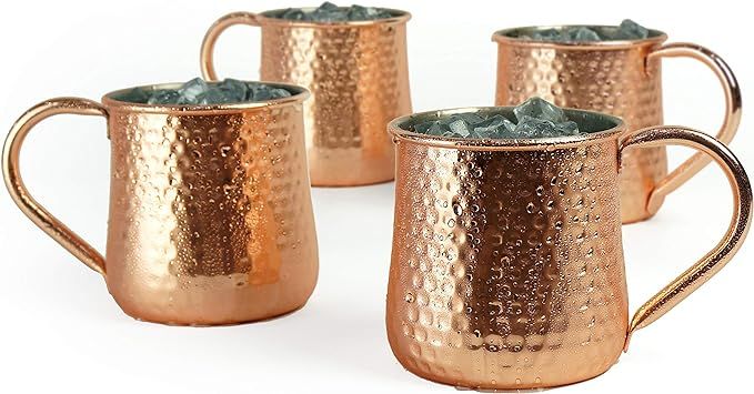 PG Copper/Rose Gold Plated Stainless Steel Moscow Mule Mug - Bar Gift Set 4 - Factory Direct (19.... | Amazon (US)