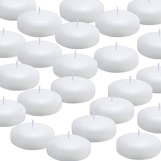 (Set of 36) Floating Candles, 3 inch White Dripless Wax Burning Candles, for Weddings, Party, Spe... | Amazon (US)