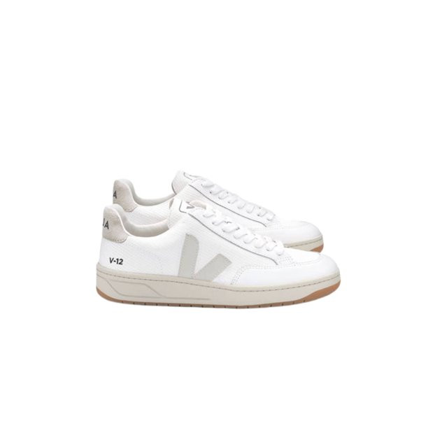 VEJA Men's V-12 B-MESH Polyester Leather Suede, White, 11.5 | Walmart (US)