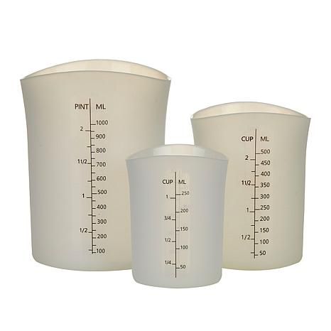 exclusive!

                Curtis Stone Set of 3 Silicone Measuring Cups | HSN
