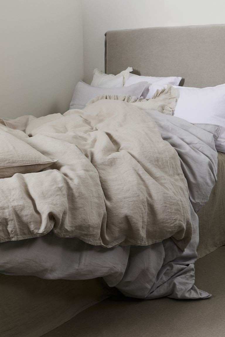 Linen double/king duvet cover set | H&M (UK, MY, IN, SG, PH, TW, HK)
