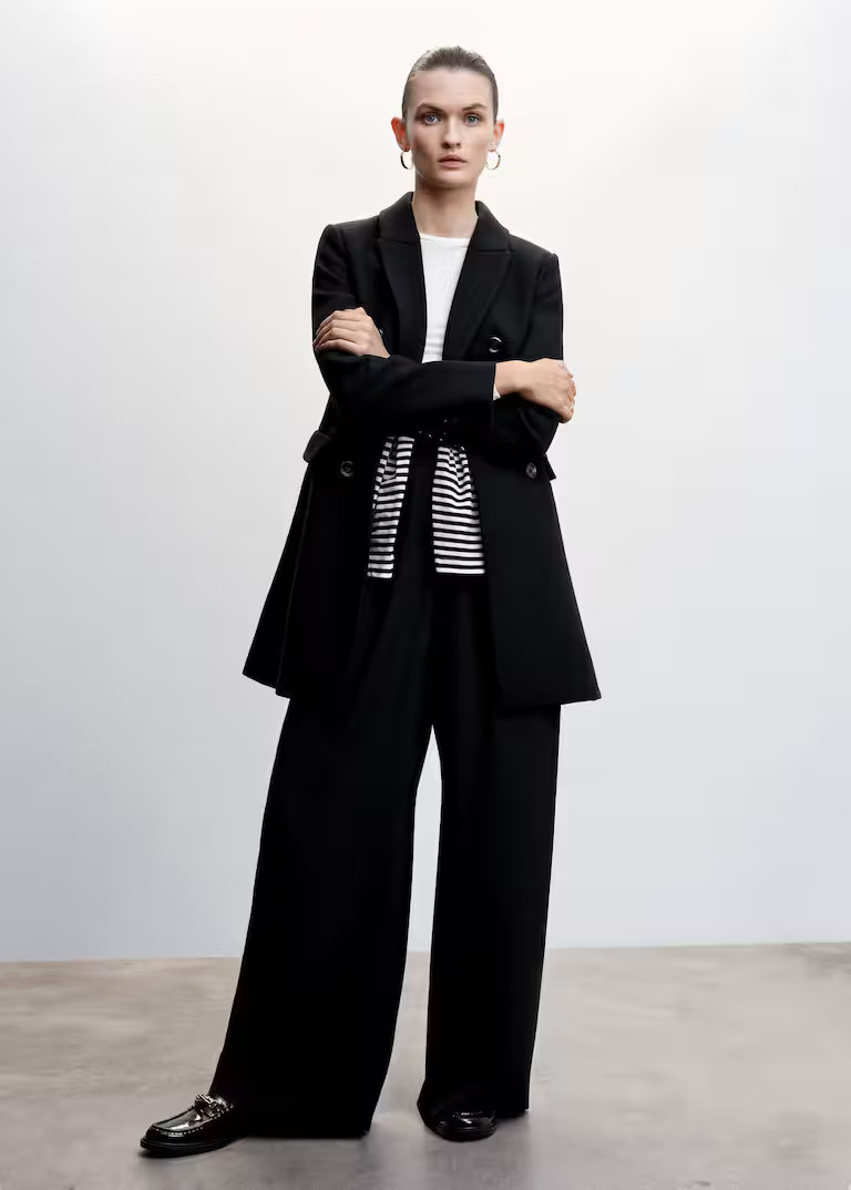 Wool double-breasted coat -  Women | Mango USA | MANGO (US)