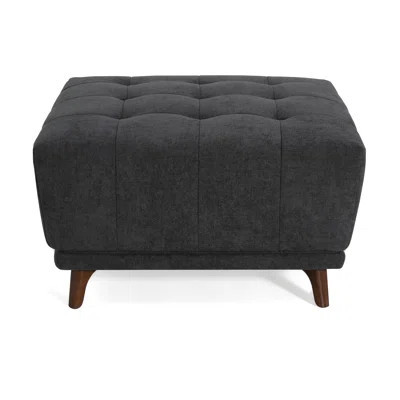 Cutts Tufted Ottoman With Rubberwood Legs | Wayfair North America