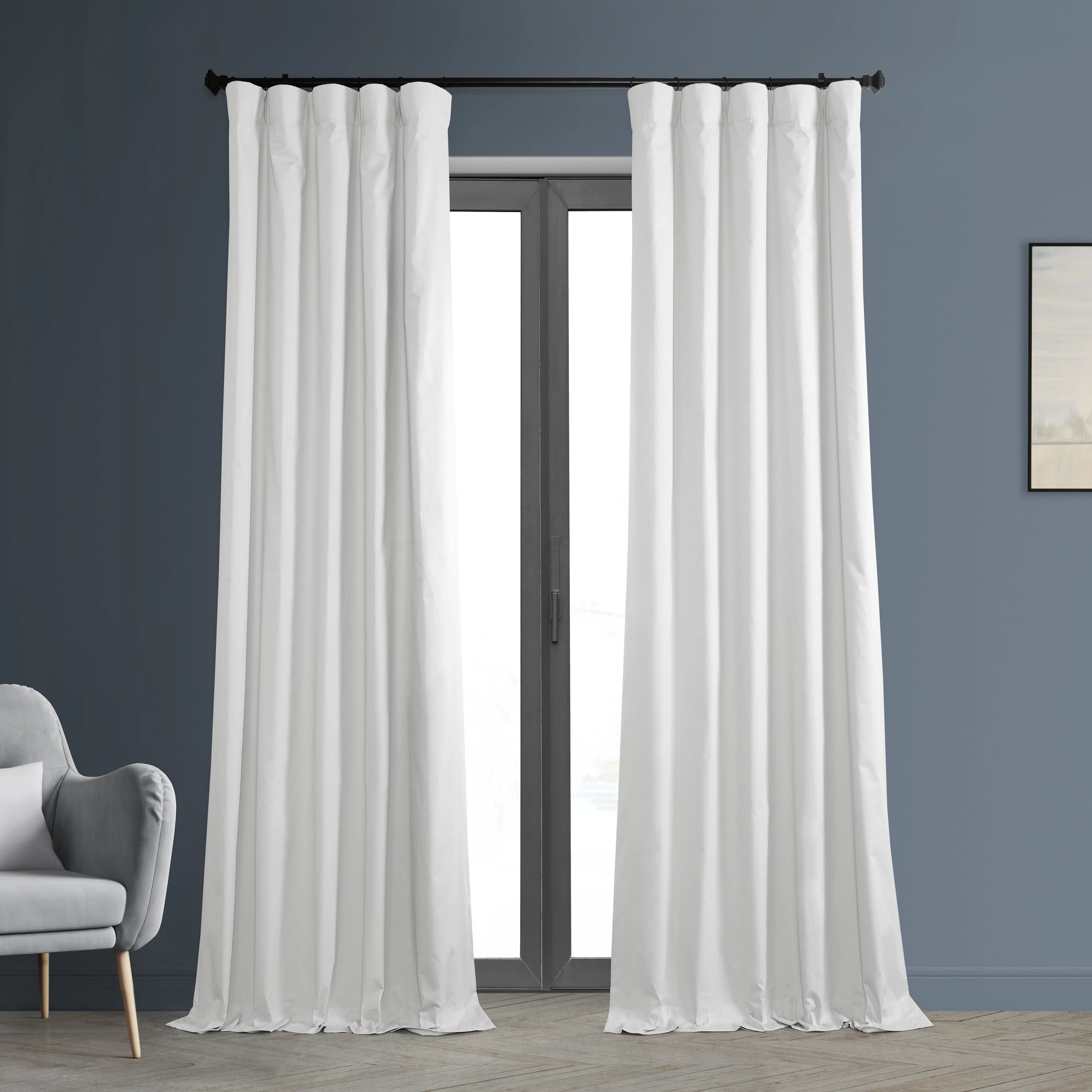 Bryce Whisper Calm 100% Cotton Twill Max Blackout Curtains for Bedroom-Living Room Single Panel | Wayfair North America