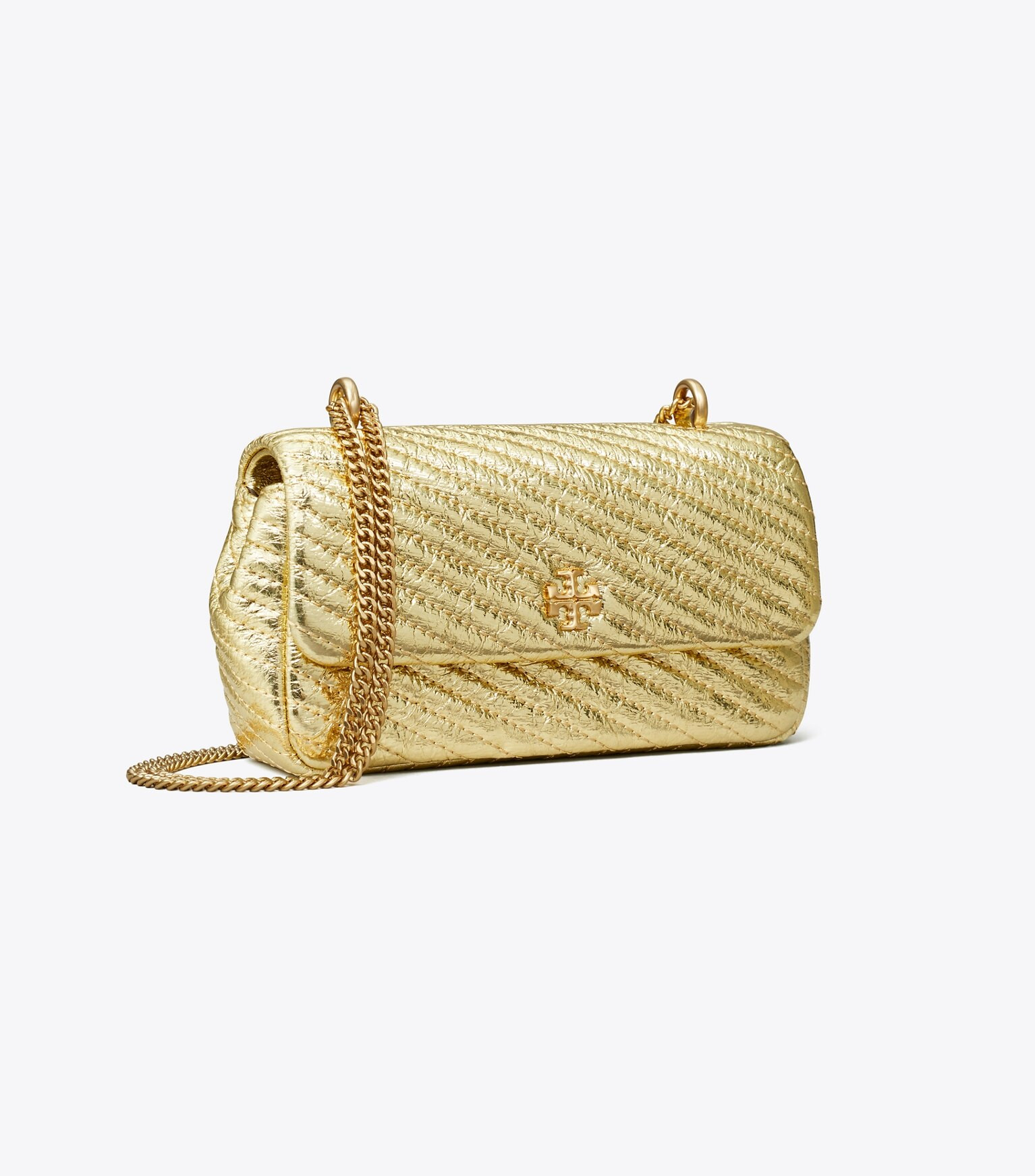 MINI KIRA MOTO QUILT METALLIC FLAP BAG | Tory Burch (US)