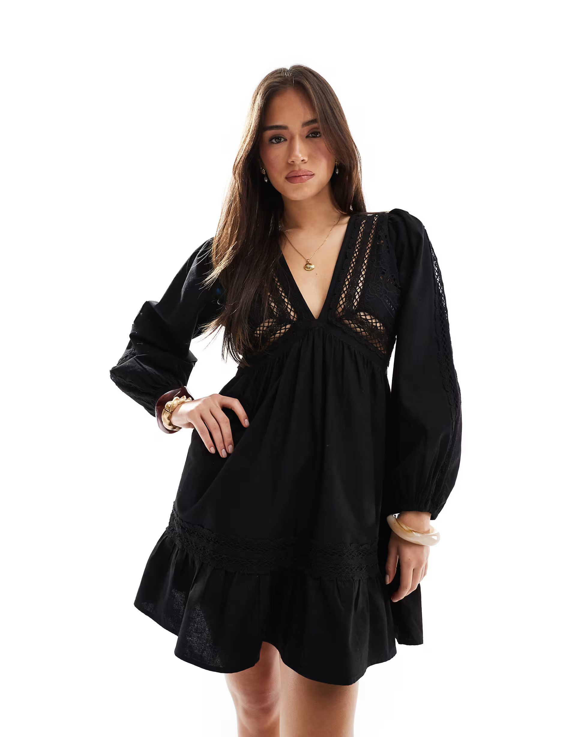 Miss Selfridge cut work detail mini dress | ASOS | ASOS (Global)