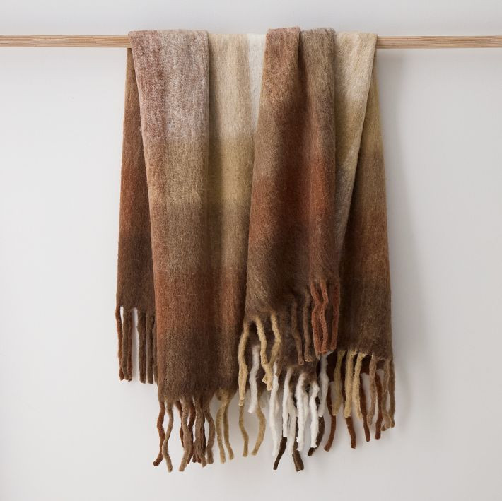 Faux Mohair Framed Ombre Throw | West Elm (US)