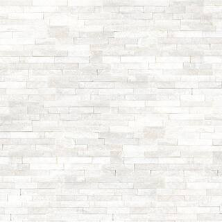 Arctic White Ledger Panel 6 in. x 24 in. Splitface Marble Wall Tile (6 sq. ft./Case) | The Home Depot