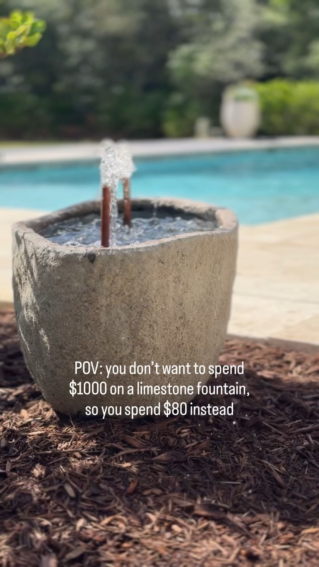 Easy DIY limestone look fountain with everything from Home Depot 🤗 

outdoor, patio, deck, backyard, pool, summer, weekend project

#LTKSeasonal #LTKHome #LTKU