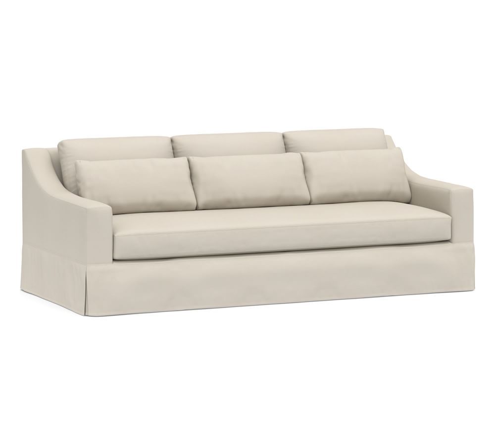 York Slope Arm Slipcover Deep Seat Grand Sofa 95” With Bench Cushion | Pottery Barn (US)