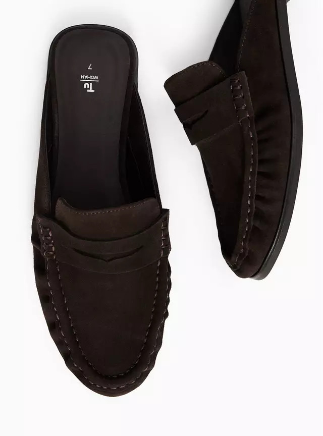 Brown Suede Mule Loafers 3 | Tu Clothing