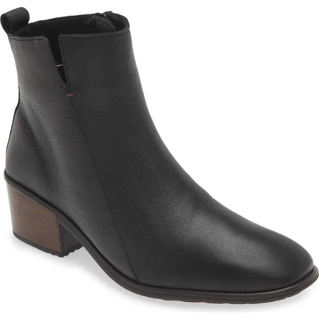 Naot Ethic Bootie in Soft Black Leather at Nordstrom, Size 8Us | Nordstrom